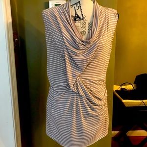 Beige & White striped Top